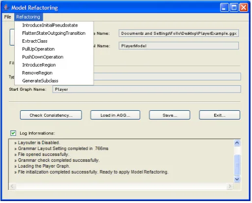 Figure 9: Model Refactoring Application