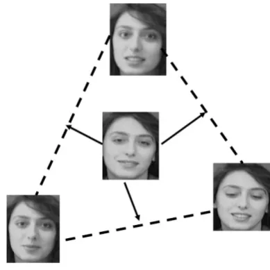 Figure 2. Mapping a face image to its nearest Lines.