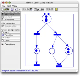 Figure 1: Petri net editor