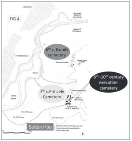 Figure 4: Three cemeteries at Sutton Hoo, Suffolk (author)