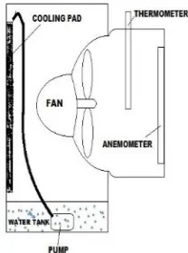 Fig. 1.Experimental Setup for desert cooler