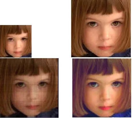 Figure 8 (a) shows the low resolution image of a girl and figure 8(b) is its high resolution version