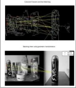 Fig. 4.1: a) Original Image (b) Original Image 2(c) 100 strongest features of image 1 (d) 100 strongest features of image 2 