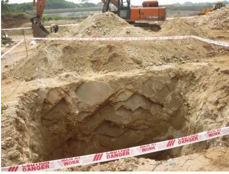 Figure 5.0 showing the Foundation pit 