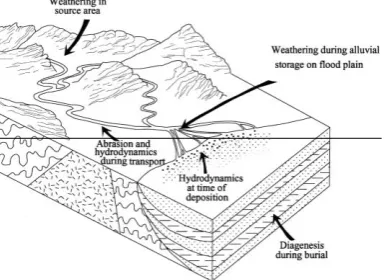 Fig .1.  pattern of main controlled factors of heavy minerals [8]  