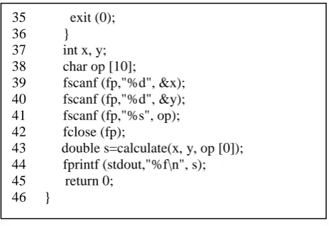 Figure 1: The source code of program 