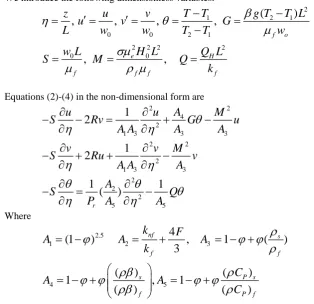 Table 1: Thermo-physical properties of water and nanoparticles  