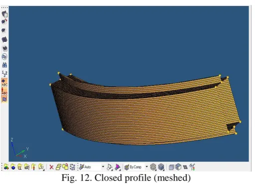 Fig. 12. Closed profile (meshed) 