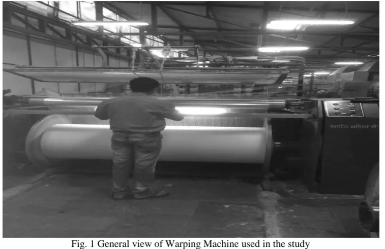 Fig. 1 General view of Warping Machine used in the study 