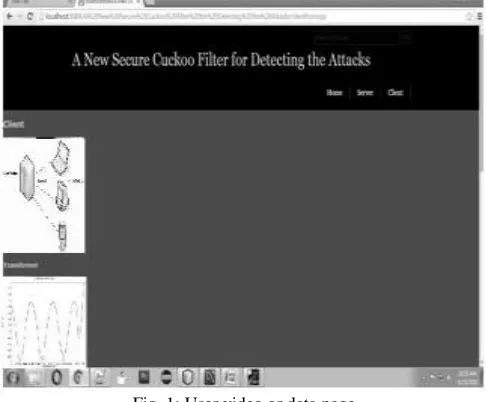Fig. 1: User video or data page 