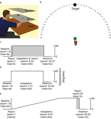 Table 1. degrees), hand direction during washout (HD-wash; degrees), reaction time during baseline (RT-base; degrees), reaction time during adaptation (RT-adapt; degrees), movement time during baseline (MT-base; seconds), and movement time during adaptation (MT-adapt; seconds).Average working memory capacity (WMC; K-value), hand direction during baseline (HD-base;  Mean ± SEM.