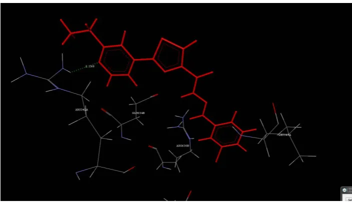 Figure 5. Binding mode of hydrazone 6i into the active site of DNA gyrase. 