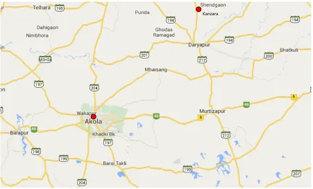 Fig. 1. Location of the site of Agro Processing Centre at Kokarda  