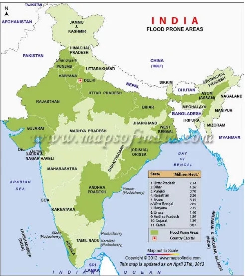 Figure 1: India Flood Prone Areas [23] 