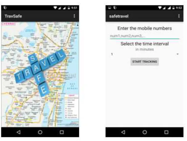 Fig. 5.1: travel safe start up screen and initial page000 