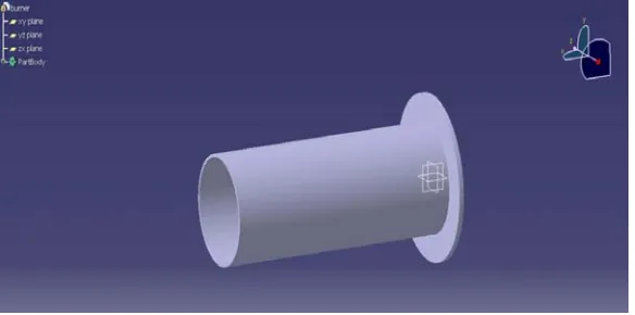 FIGURE 4.1BURNER DESIGN IN CATIA V5 