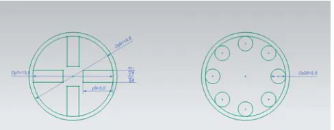 Figure 4: The two dimentional diagram of the circular and rectangular fin.  