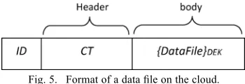 Fig. 5. Format of a data ﬁle on the cloud.