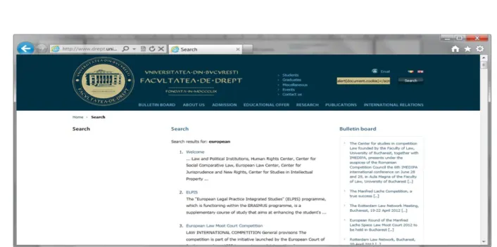 Figure 5 – The script entered into the search box  