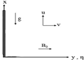 Fig. 1: Physical model and coordinate system  
