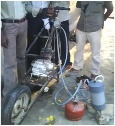 Fig 4.3: Schematic view of Hydrogen engine (Two wheeler)  