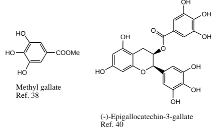 Figure 1. Some compounds isolated from the extract of C. siliqua 