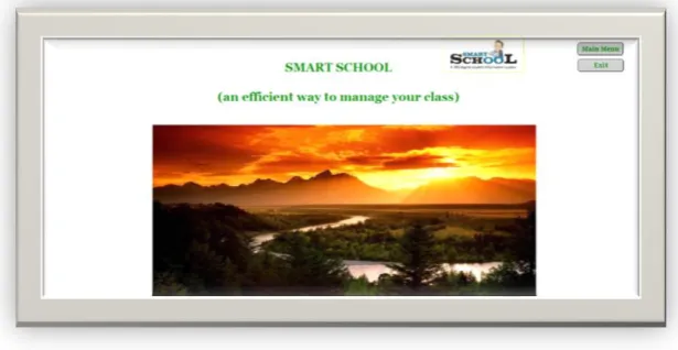 Figure 3: Main Screen (Smart School)  