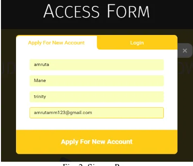 Fig. 4: Login page 