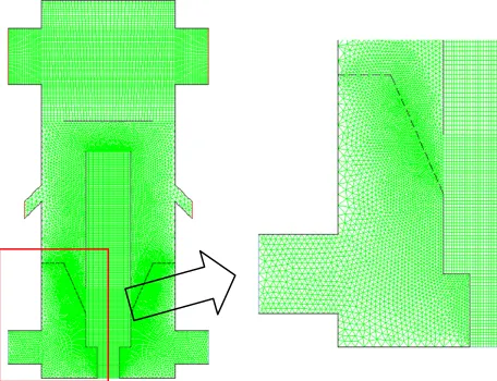 Table 2. Flow condition at inlets of the fluidized bed and draft tube. 