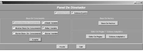 Figure 5 shows the Main Panel. The left side presents all the Knowledge Bases, either for the 