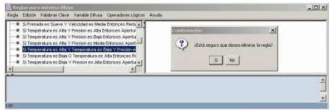 Figure 12. Example of a rule deletion 