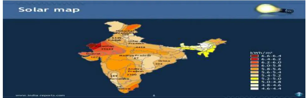 Fig 1: Solar Map of India  