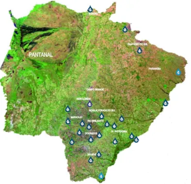 Figure 1:Bioenergy map of the state of Mato Grosso do Sul Source: Biosul [8] 