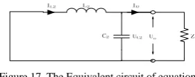 Figure 17. The Equivalent circuit of equation (2)  But, from the equation (1) and equation (2), the relation 