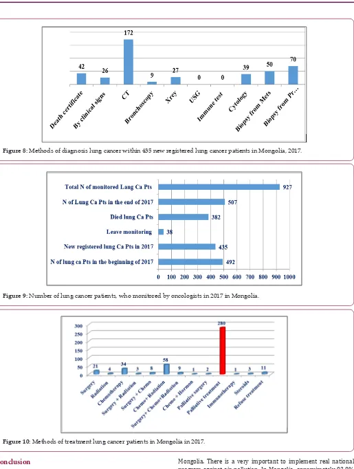 Figure 10: Methods of treatment lung cancer patients in Mongolia in 2017.