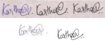 Fig 1-5. Different input Signatures 1-5 