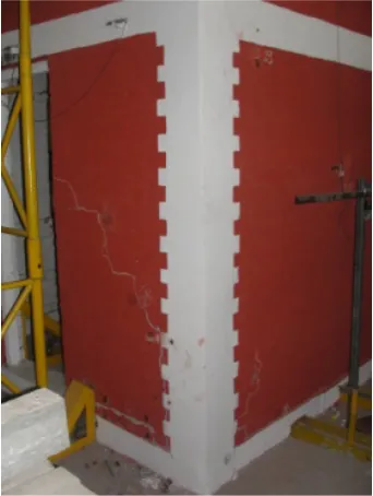 Figure 4. Effectiveness of toothed interface between tie column and masonry. 