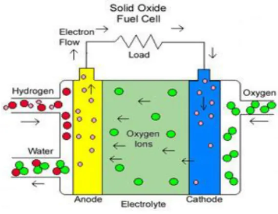Fig. 1: Solid Oxide Fuel Cell (Cleveland, 2004) 