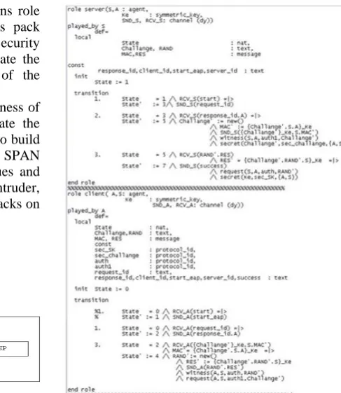 figure 2 [2] shows the structure of the AVISPA Tool. Once the protocol is modeled in HLPSL, AVISPA translates them into a lower-level language Intermediate Format (IF) by a translator called hlpsl2if