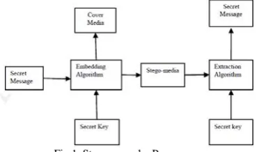 Fig 1. Steganography Process 