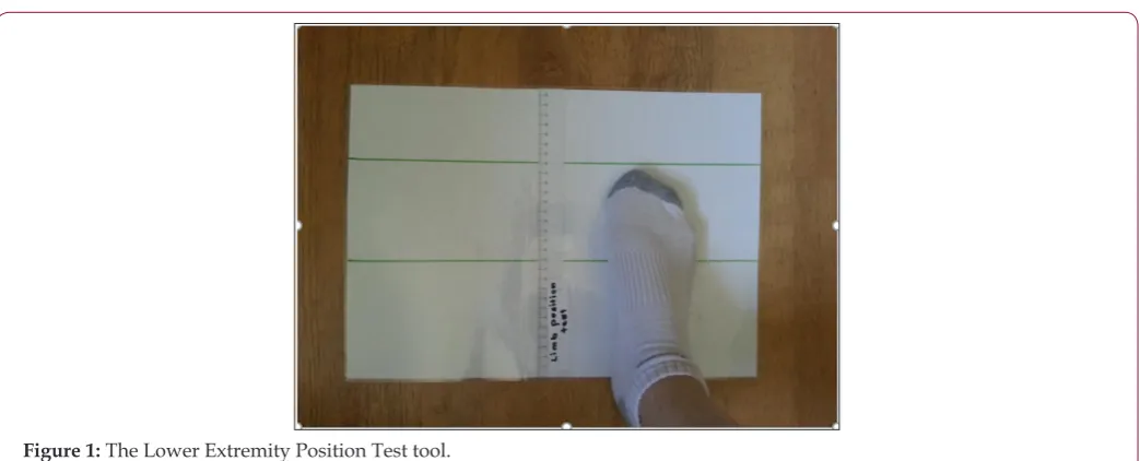 Figure 1: The Lower Extremity Position Test tool. 