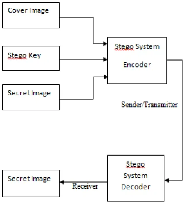 Fig. 1: Steganography steps for Graphical View 