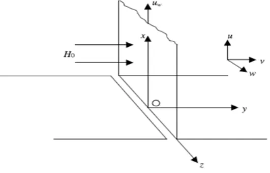 Fig. 1: Physical model and coordinate system  