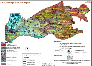 Figure 2. Google image covering of PCPIR in Bharuch district, Gujarat State. 