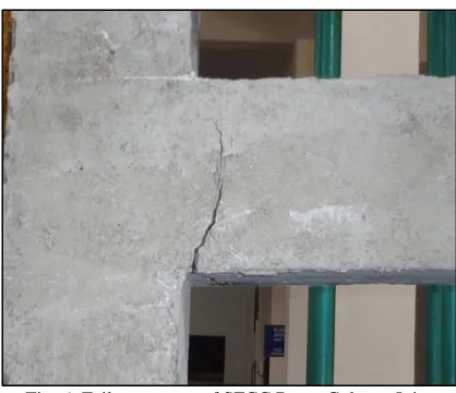 Fig. 6: Failure pattern of SFCC Beam Column Joint 