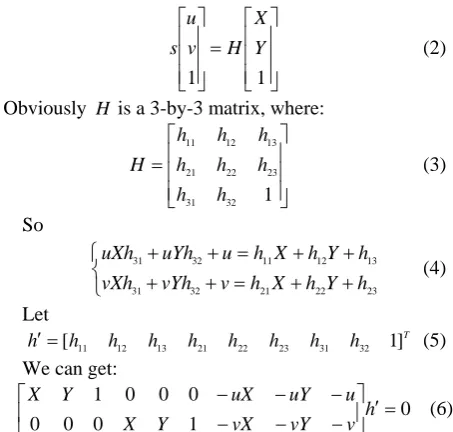 Figure 2.  Planar Pattern in Zhang’s Calibration Method 