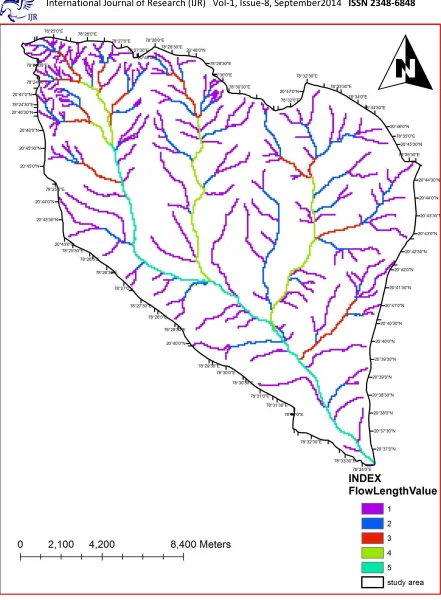 Figure 5. Flow Length Map of WRY2 Sub-Watershed  