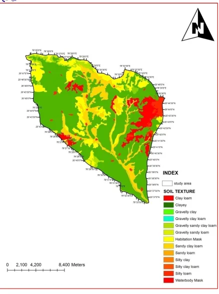 Figure 6. Soil Texture Mapof WRY-2 Sub-Watershed Area 