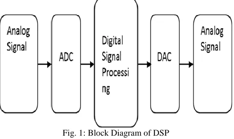 Fig. 1: Block Diagram of DSP 
