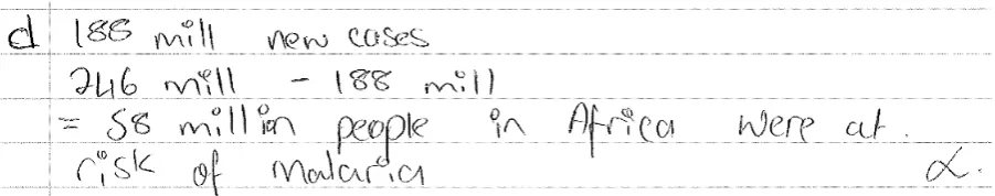 Figure 4: A student’s solution to question 2d  